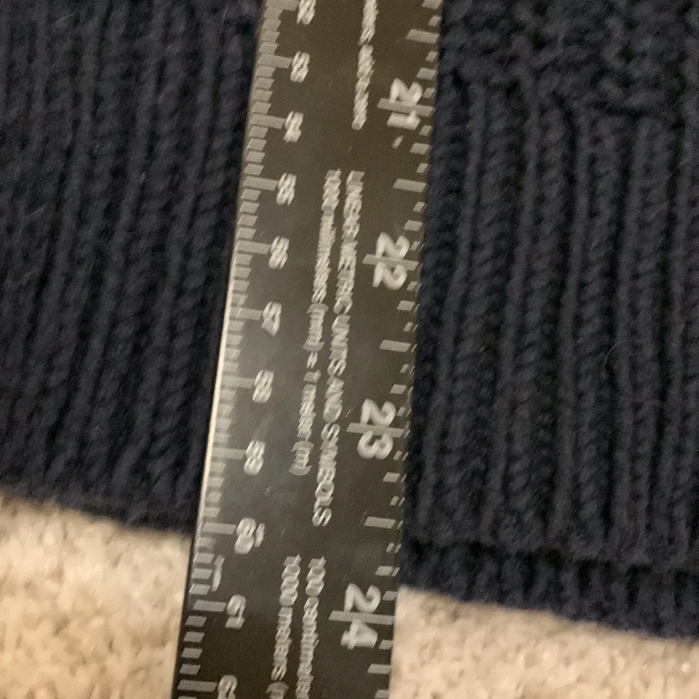 Nautica Cable, chunky net navy blue size large sweater - Picture 11 of 16